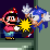 Sonic vs Mario by HV