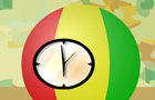 Leek Clock Flames Rasta