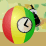 Leek Clock Flames Rasta