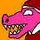 Merry Pink Dino Xmas