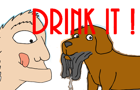 A Guy Drinking Dog Slime