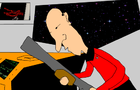 Picard with a shotgun