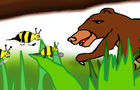 bear stung by fairy bee