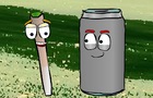 Doobie and Beer Getting Smashed