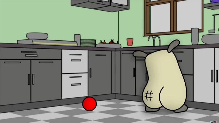 A Flour Sack Kicks a Ball and Gets Hit in the Butt