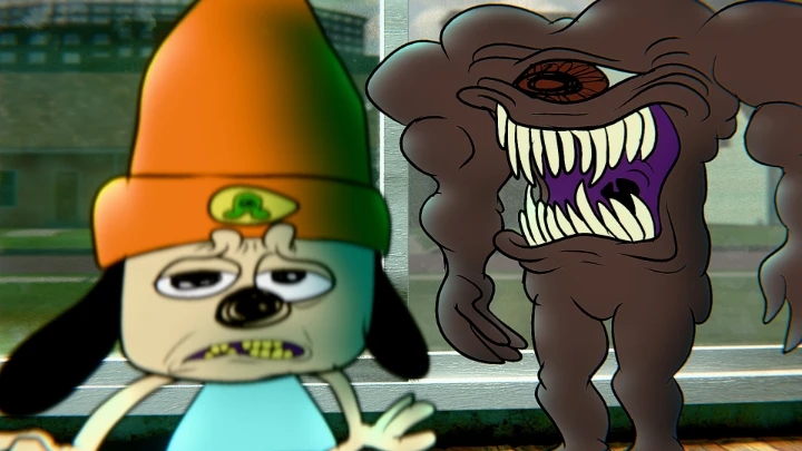 Parappa and his friend Gnaar PILOT