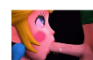 Princess Peach sucks her husband's brother's dick