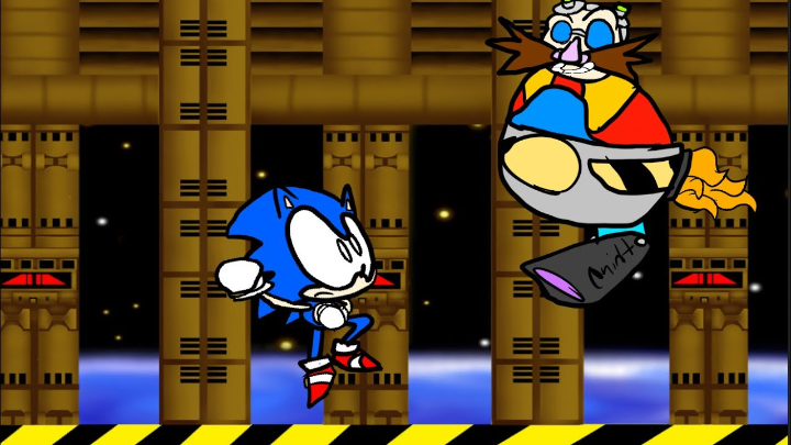 Blue Hedgehog VS Egg with mustache