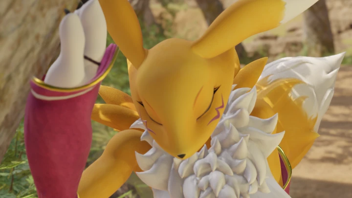 Renamon pregnant belly gurgles.