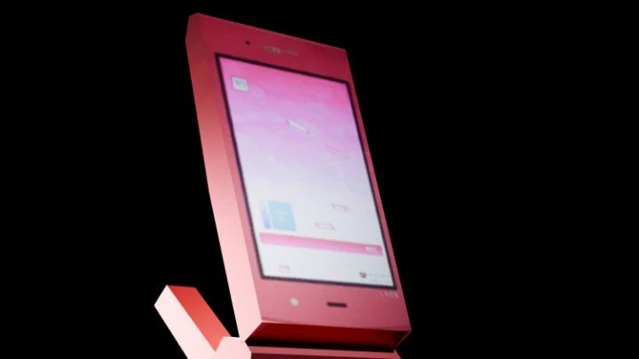 pink flip phone