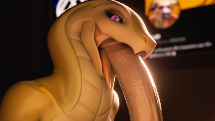 Snake enjoy his human | Loop Animation (Sounded)