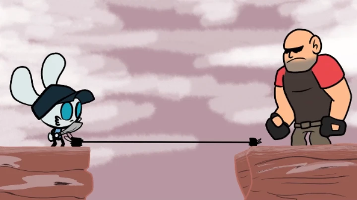 Take one step on that rope and i'll cut it!