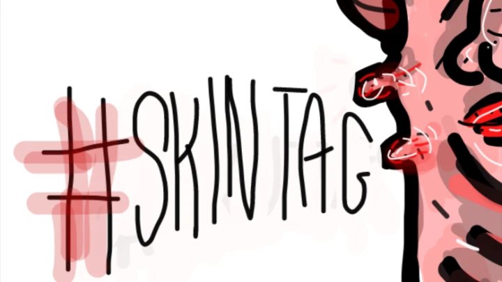 Hashtag skin tag