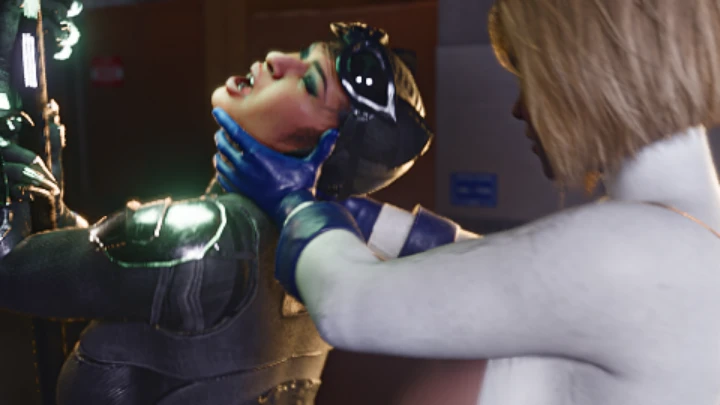 Catwoman x futa Powergirl