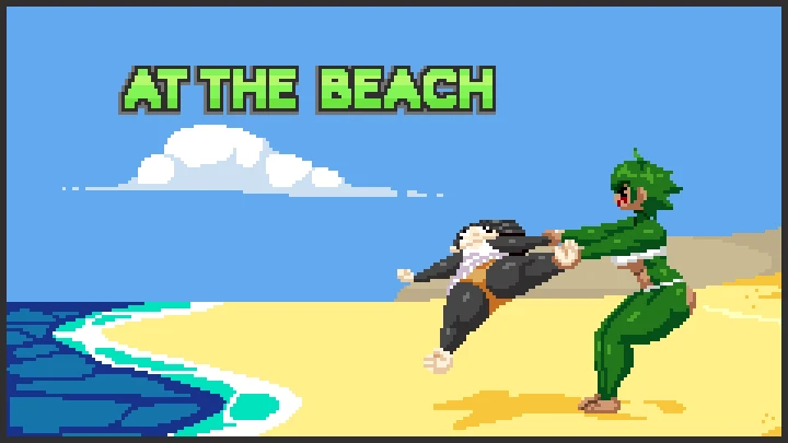 Chimpas at the beach