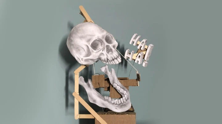 Skull automata drawing