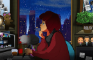 Red-Haired Girl Drawing Raining Loop (2023)
