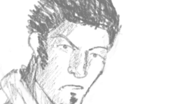 rough doodle of kiryu thing i was working on that i dont know if i will ever finish