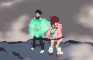 momo and okarun practice a new attack move