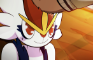 Pet the Cinderace