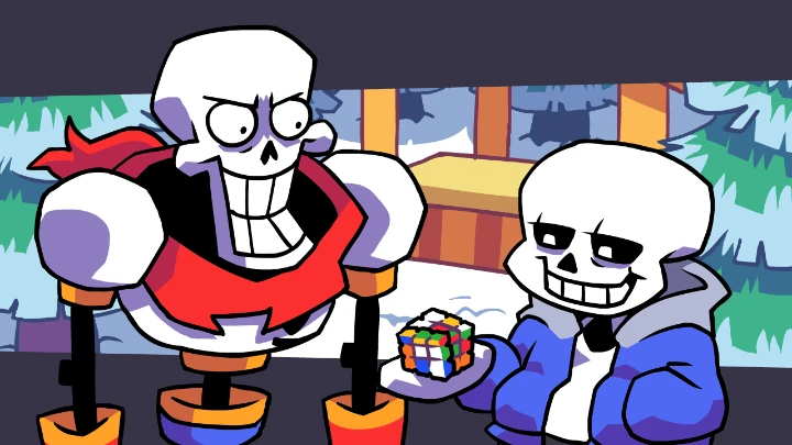 Sans Solves The Rubik's Cube - Undertale Animation