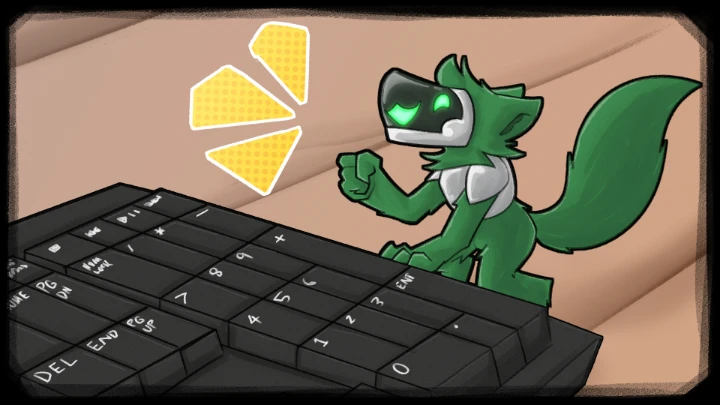 Buddy, The Tiny Desk Protogen!
