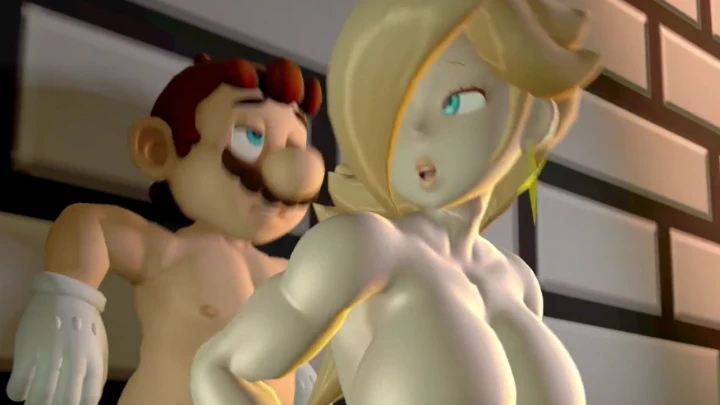 Rosalina with her favorite short plumber [SFM]