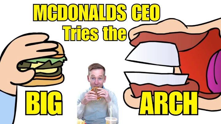 Mcdonalds CEO tries the BIG ARCH