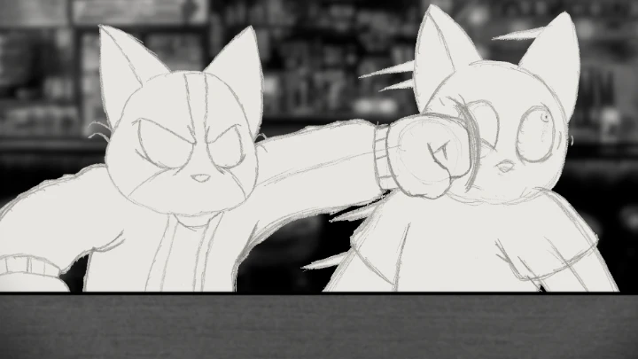 Unfinished Animation (Cat Fight!)