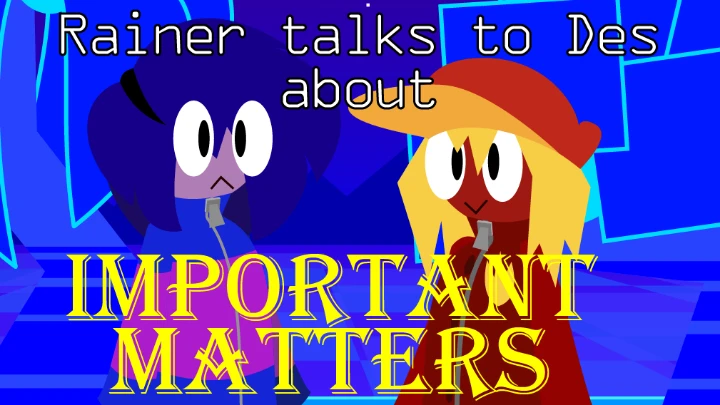 Rainer talks to Des about important matters