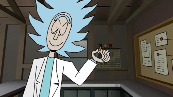 Rick gives drugs to morty