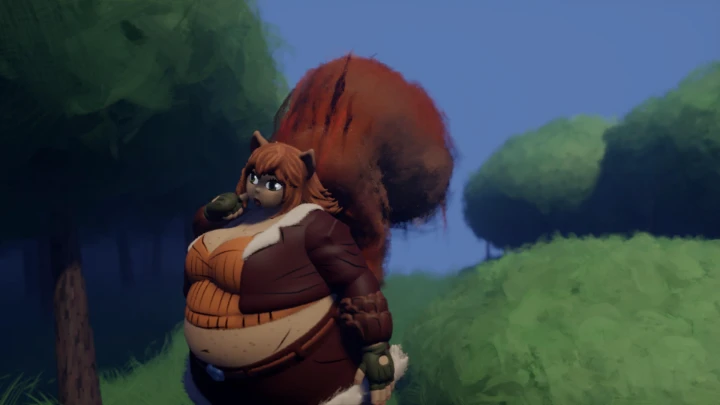 Squirrel girl animation loop