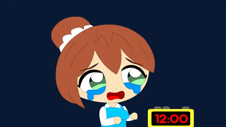Chibi Himari crying