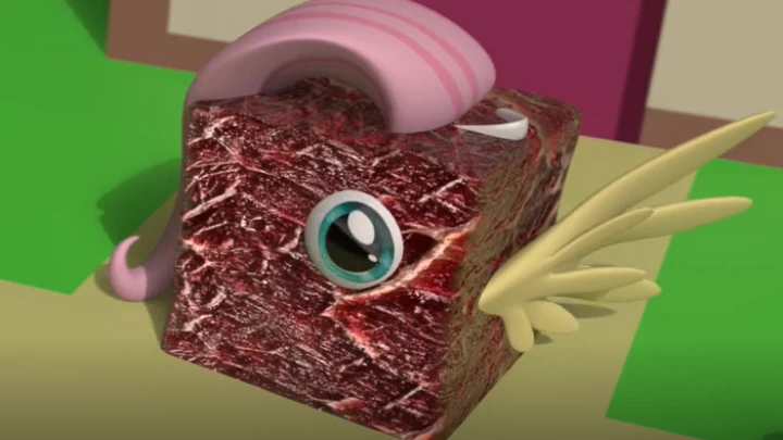 Fluttershy flesh cube