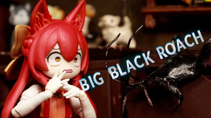 Smug Alana and the BIG BLACK ROACH