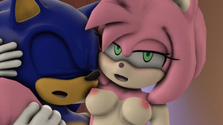 Sonic and Amy in hotel