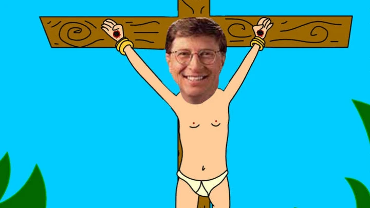 Bill Gates Crucifixtion