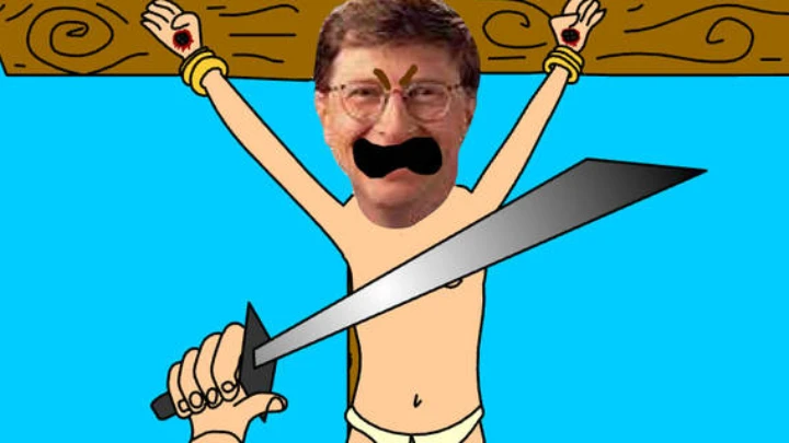 Bill Gates Crucifixtion 2