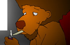Lion Smoking