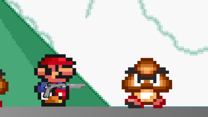 Mario, with Guns