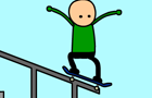 Stick Skateboarder Line