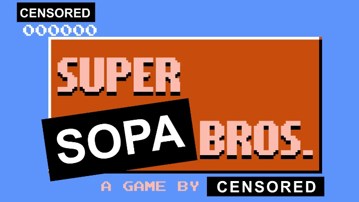 Super SOPA Bros. Logo