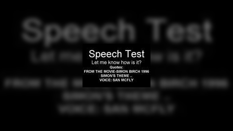 Speech Test