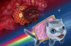 Nyan cat and bloomy