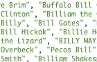 Name That Bill