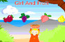 girl and fruit