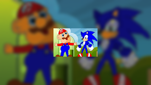 Evil Sonic Vs Happy Mario