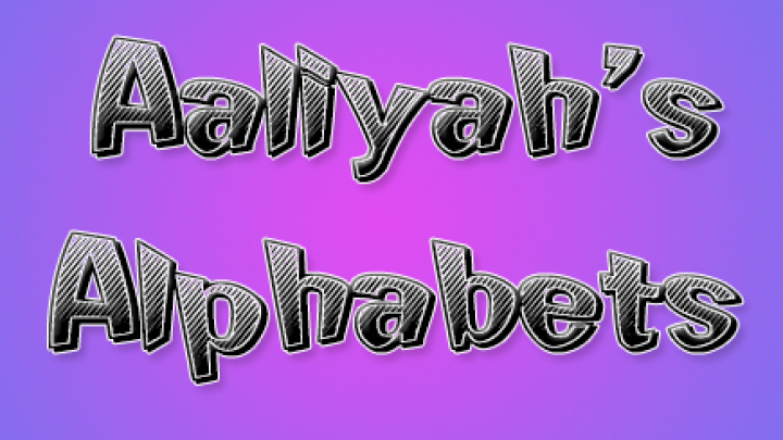 Aaliyah's Alphabets (Kids