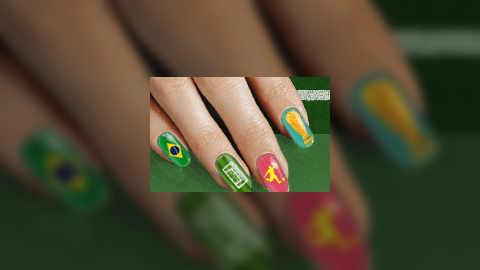 Soccer Nail Art Brazil 20