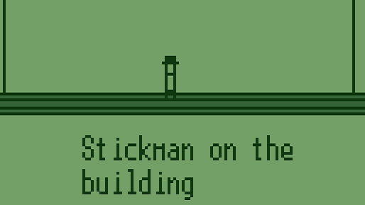 stickman on the building